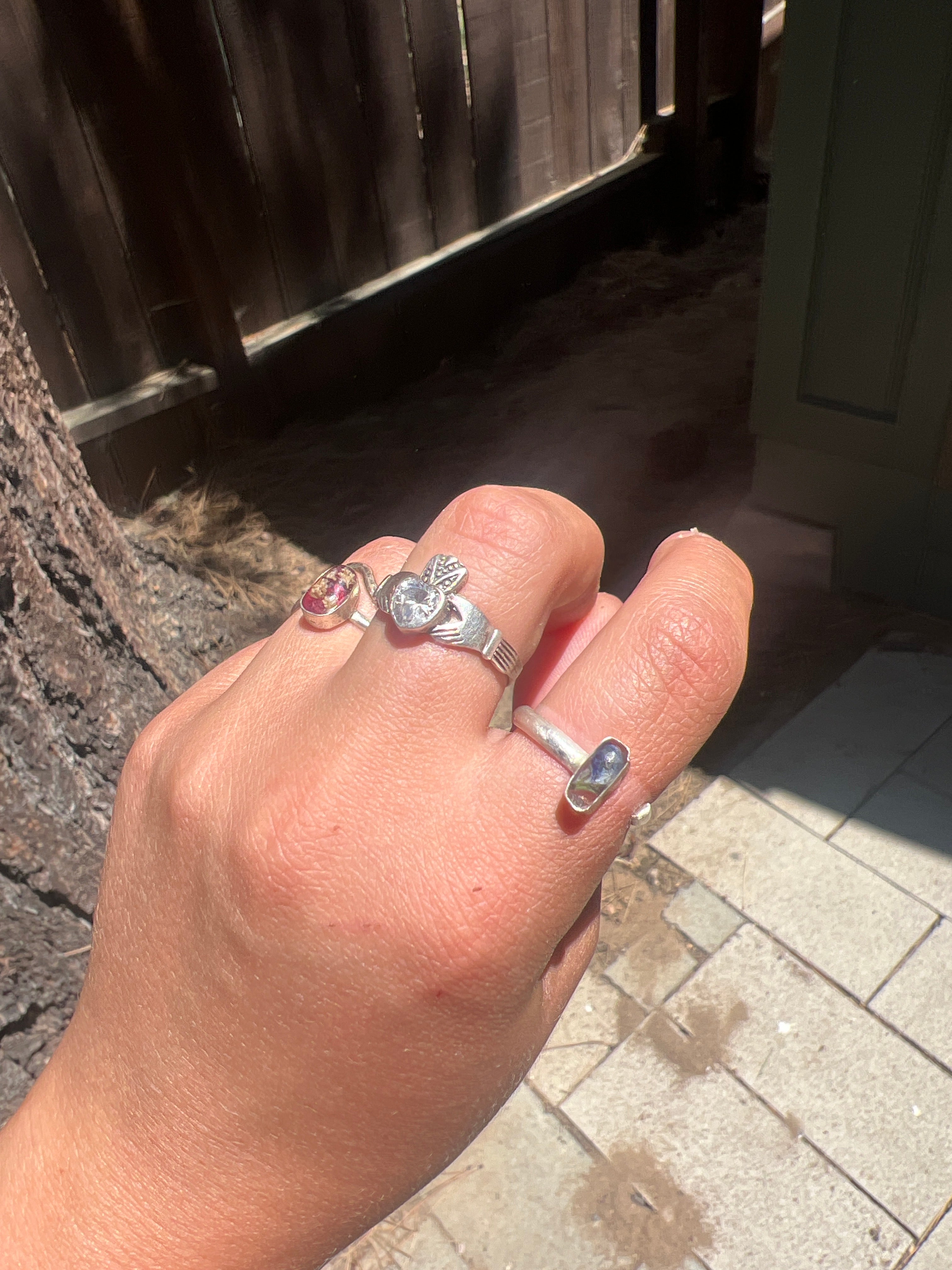 Sterling Silver Oval bezel Ring