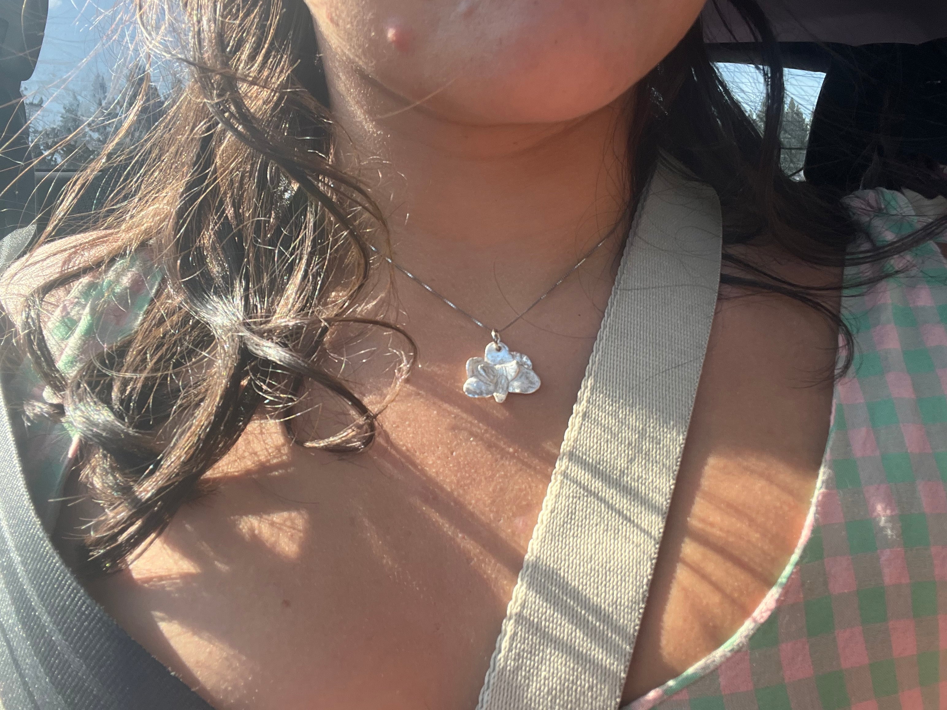 Orchid charm Necklace