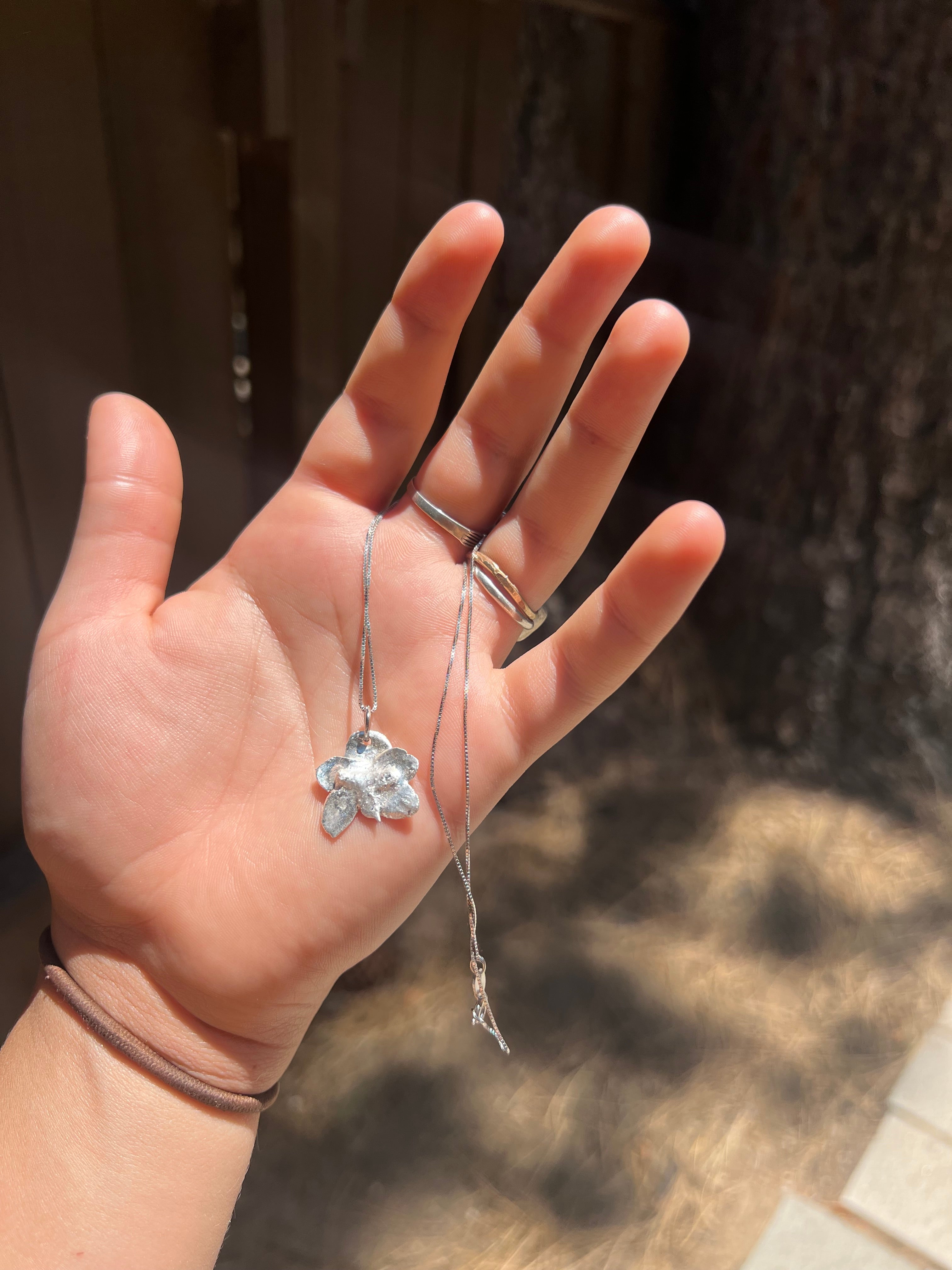 Orchid charm Necklace