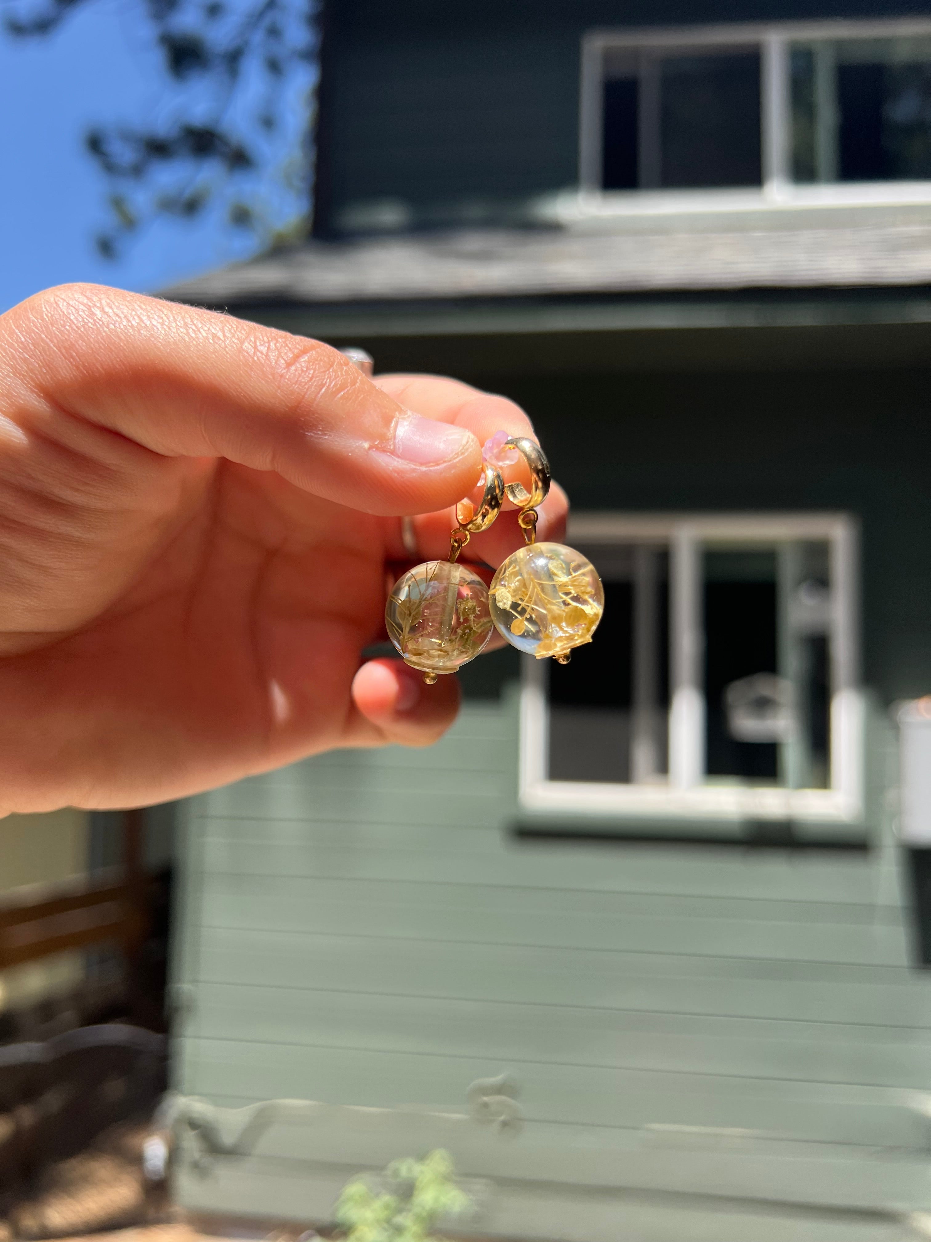 Globular Flowers on small hoops
