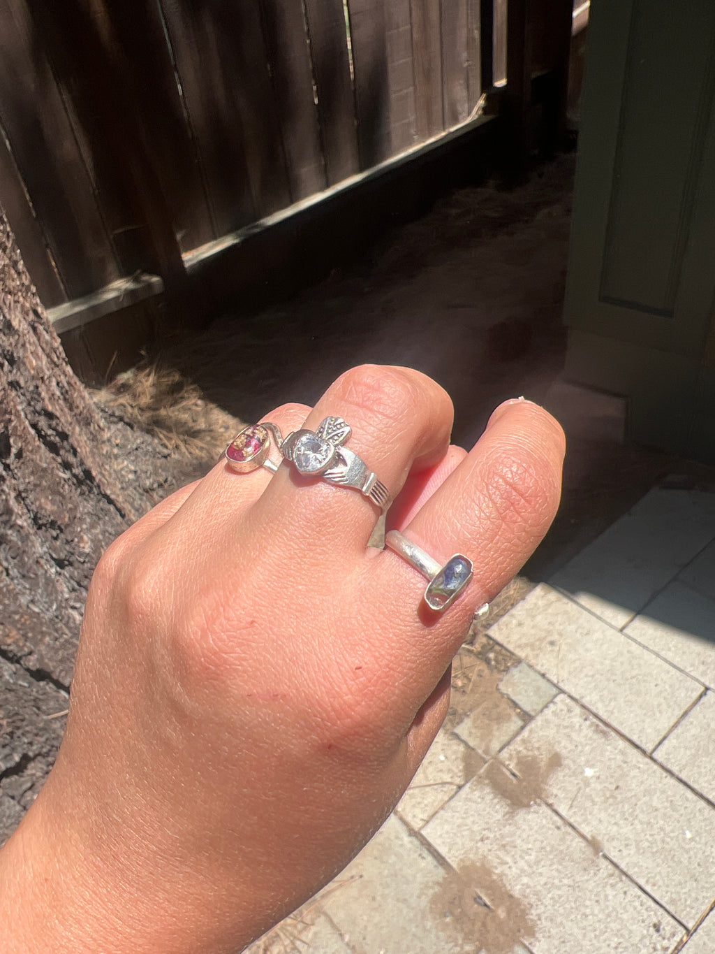 Sterling Silver Oval bezel Ring