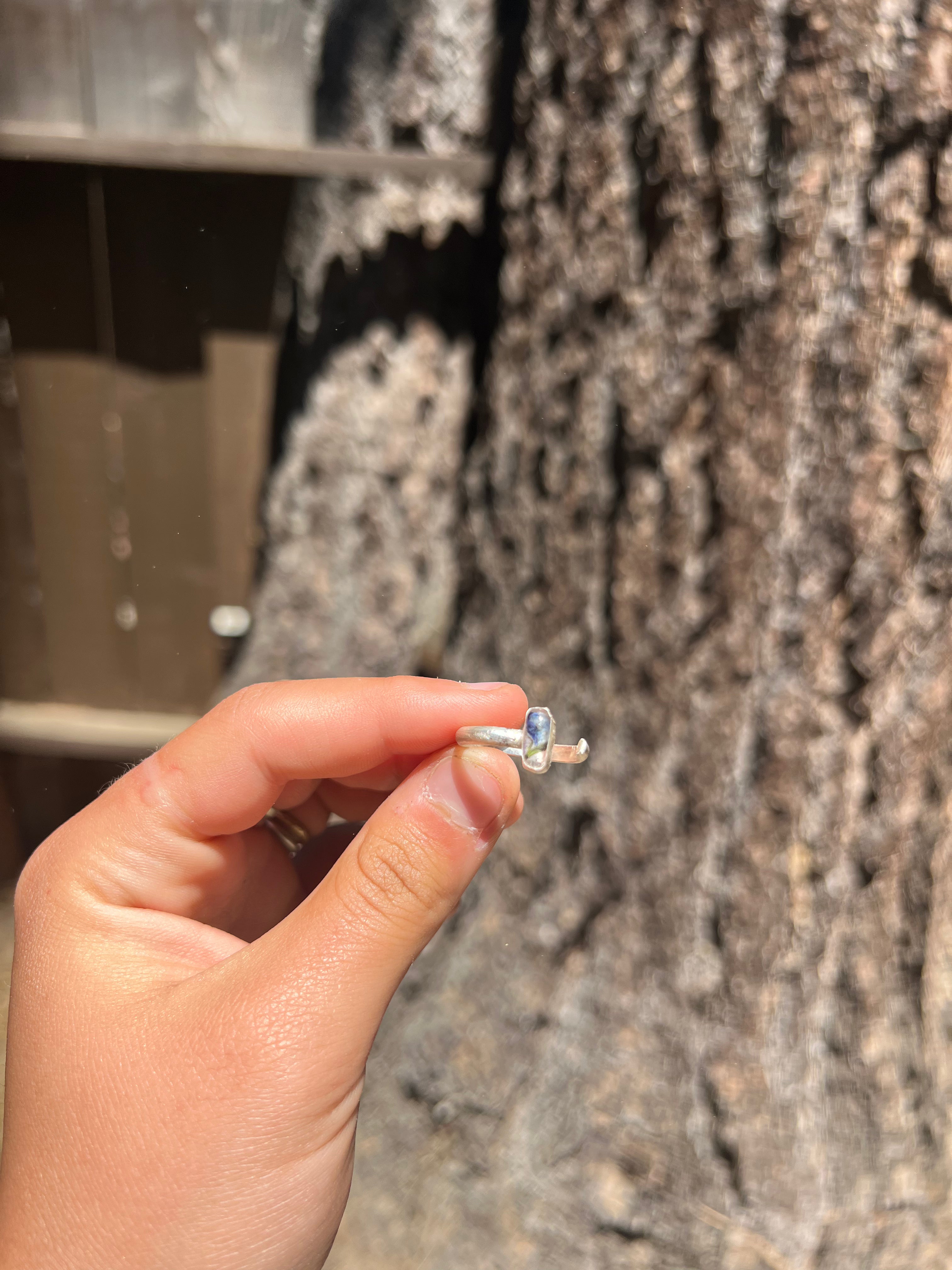 Sterling Silver Oval bezel Ring