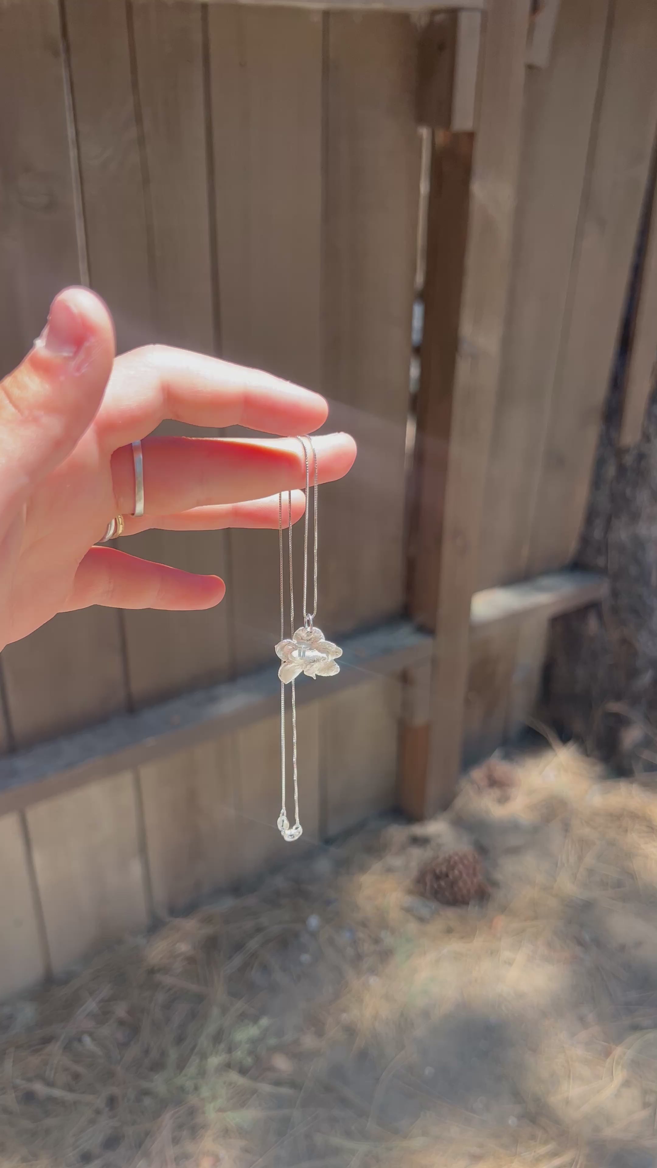 Orchid charm Necklace