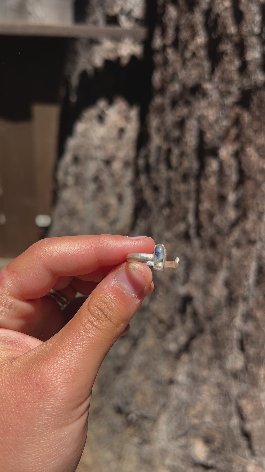 Sterling Silver Oval bezel Ring