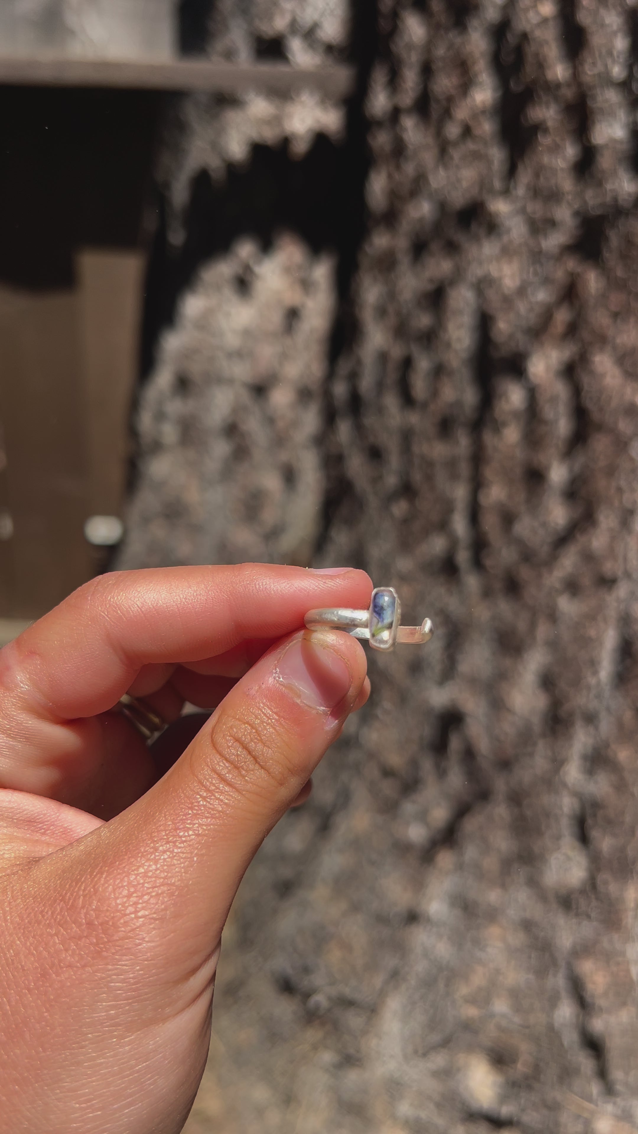 Sterling Silver Oval bezel Ring